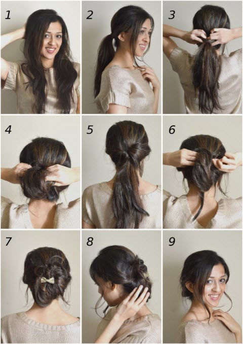 Lekcje fotograficzne łatwych fryzur na każdy dzień