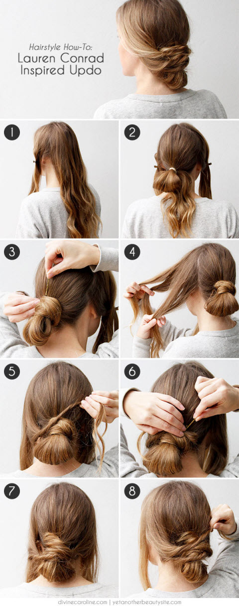 Lecciones fotográficas de peinados fáciles para todos los días.