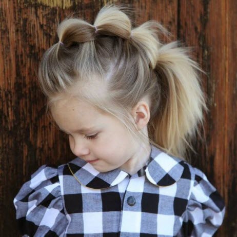 Gaya rambut yang menarik untuk kanak-kanak perempuan: foto