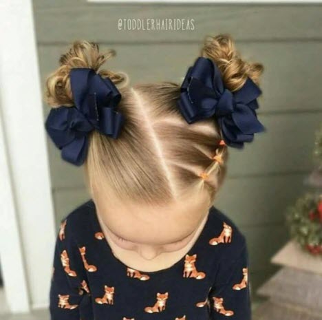 Gaya rambut yang menarik untuk kanak-kanak perempuan: foto