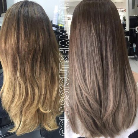 שיער ברונזה: תמונות לפני ואחרי