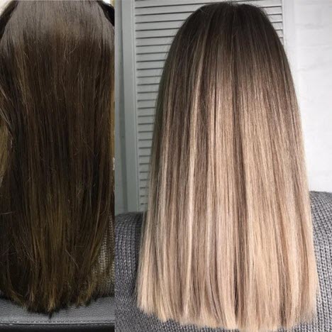 Plaukų bronzavimas: nuotraukos prieš ir po